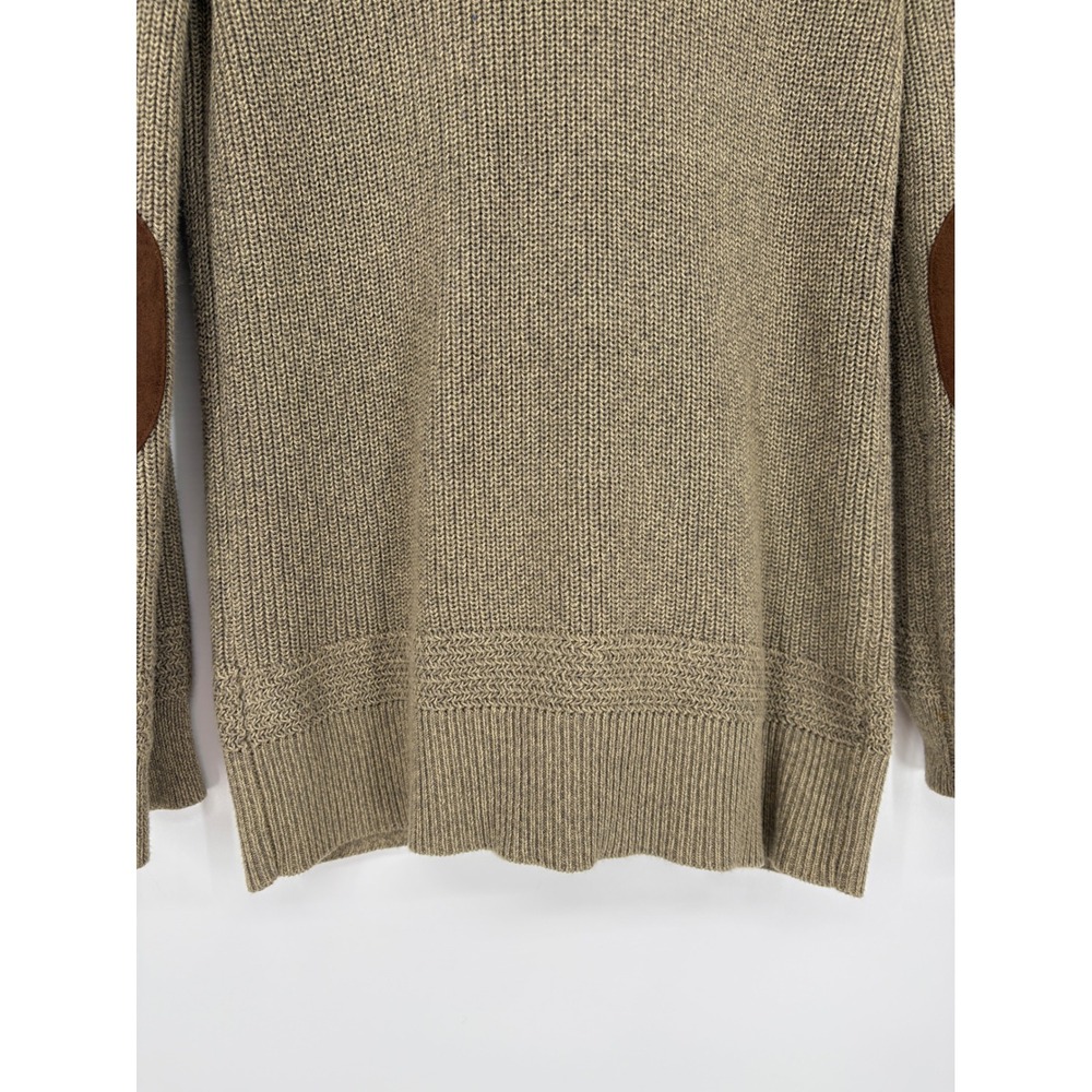 VTG LRL Sweater Cardigan Elbow Patches Green Knit Fox Hunt Buttons Equestrian PS - Picture 10 of 16